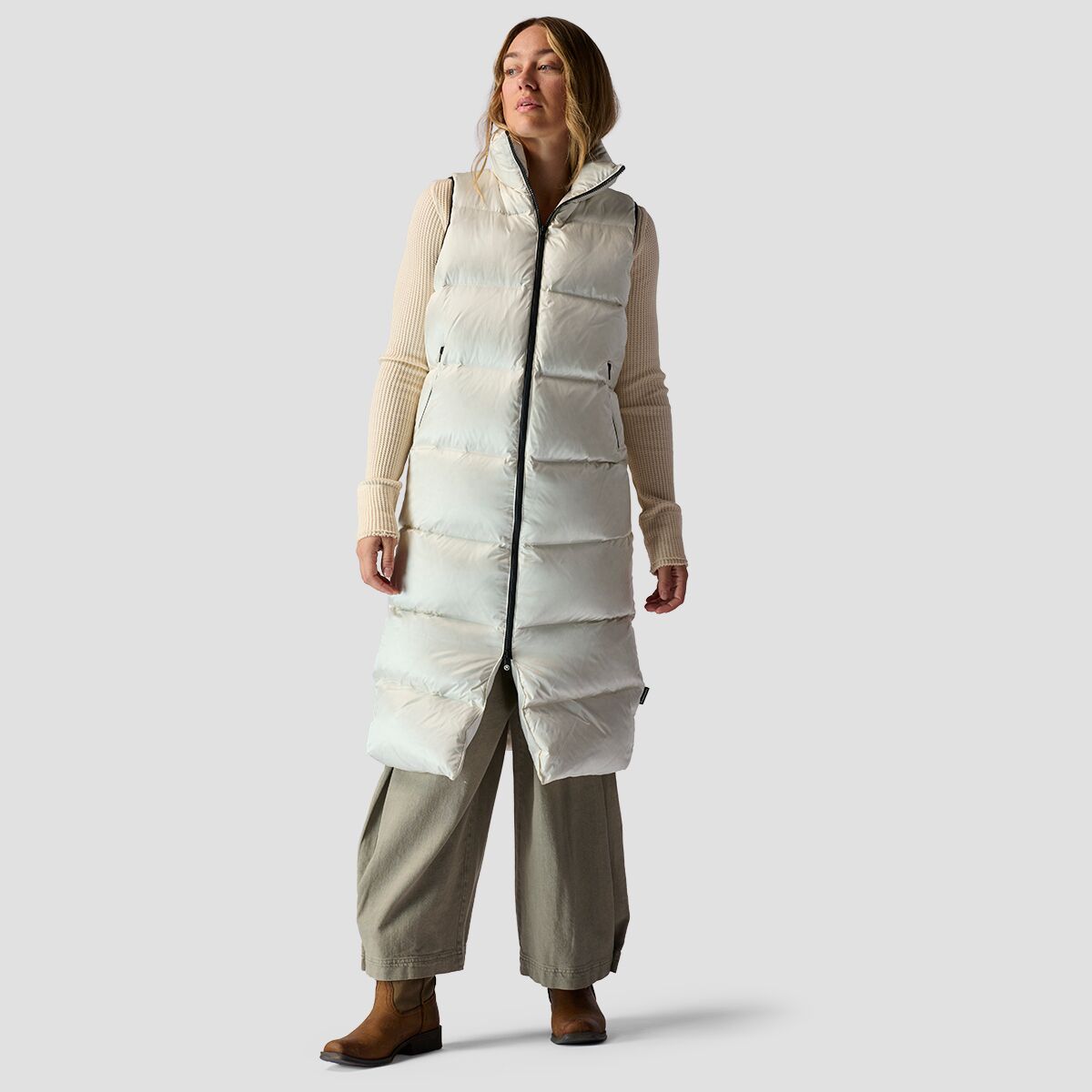 Long Down Parka Vest - Women's