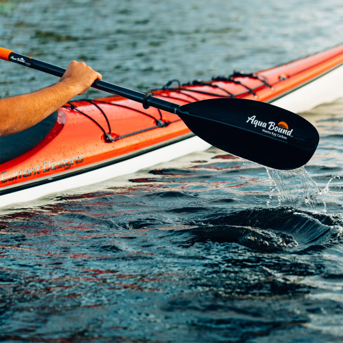 Aqua Bound Manta Ray Carbon Paddle - 4-Piece Posi-Lok Black, 230cm