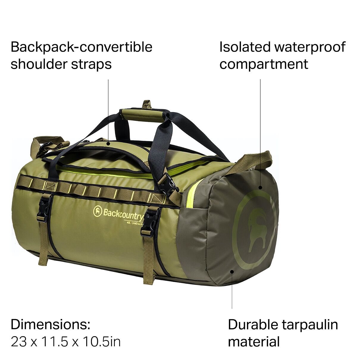 Backcountry all around 40l duffel on sale