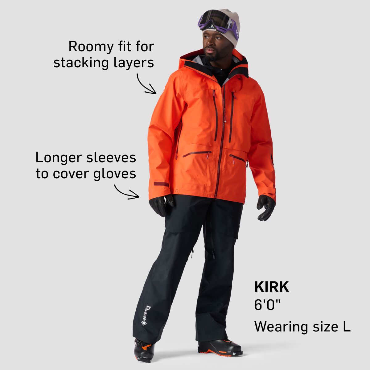 Backcountry Cardiac GORE-TEX Pro Jacket - Men's Mandarin Red, XXL