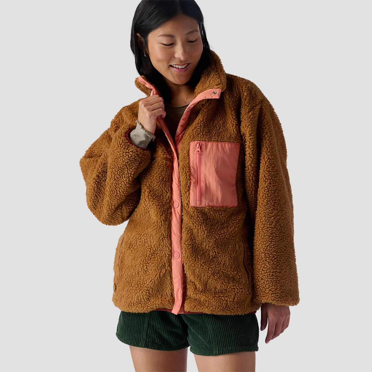 Fabletics Womens Medium Lotta Sherpa Fleece Pullover Half Zip Jacket