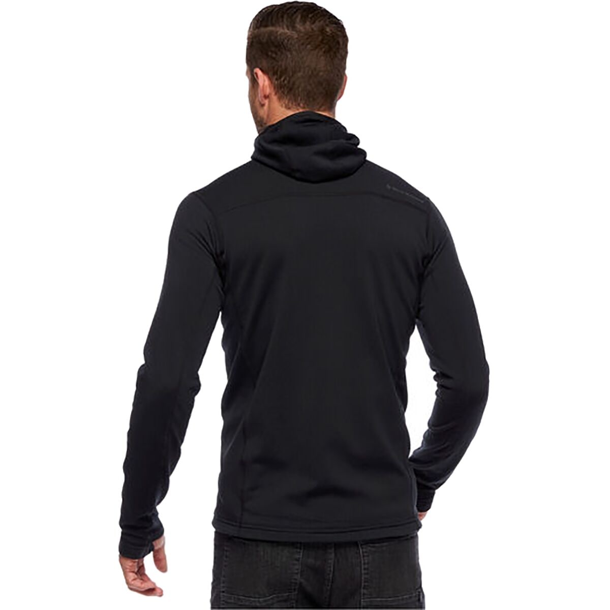 Black fleece shop hooded jacket