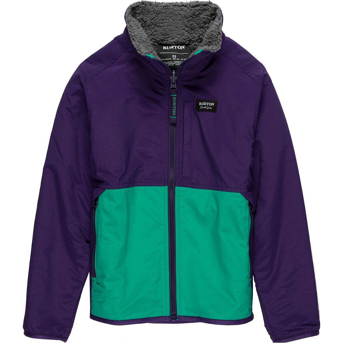 Burton Snooktwo Reversible Fleece Jacket Boys Kids