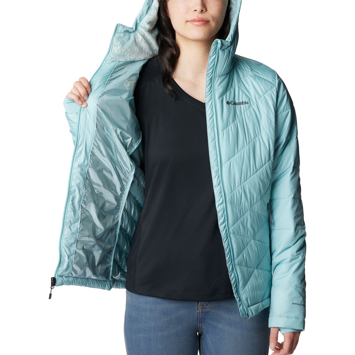 Columbia women's mighty clearance lite hooded plush jacket