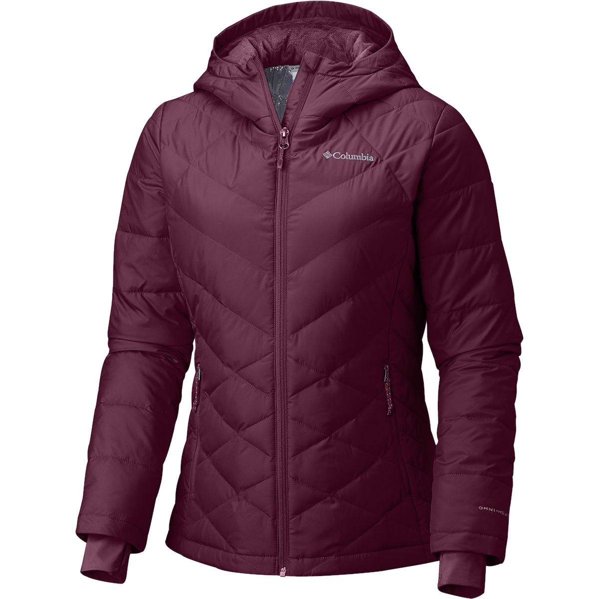 columbia trail heavenly hooded quilted jacket