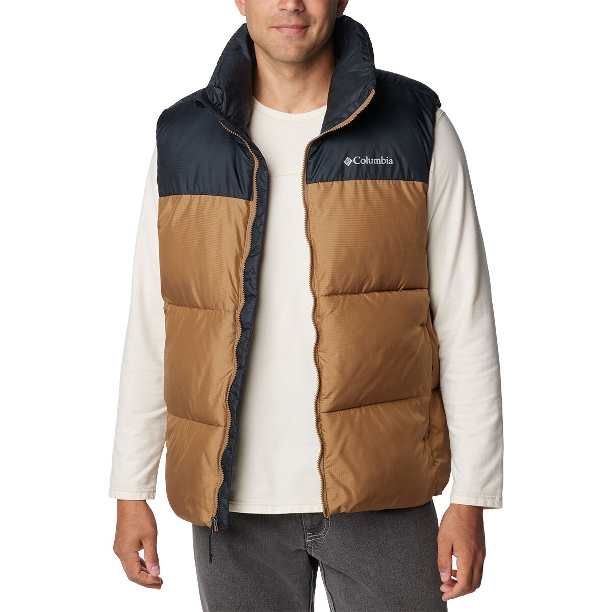 Men’s Columbia New Discovery Full Zip Puffer Vest Size outlet Small