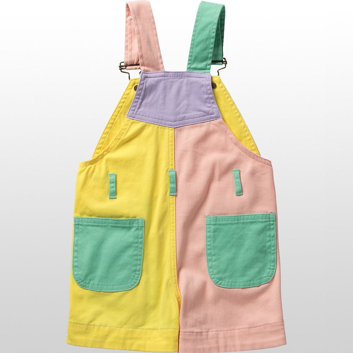 pastel yellow overalls