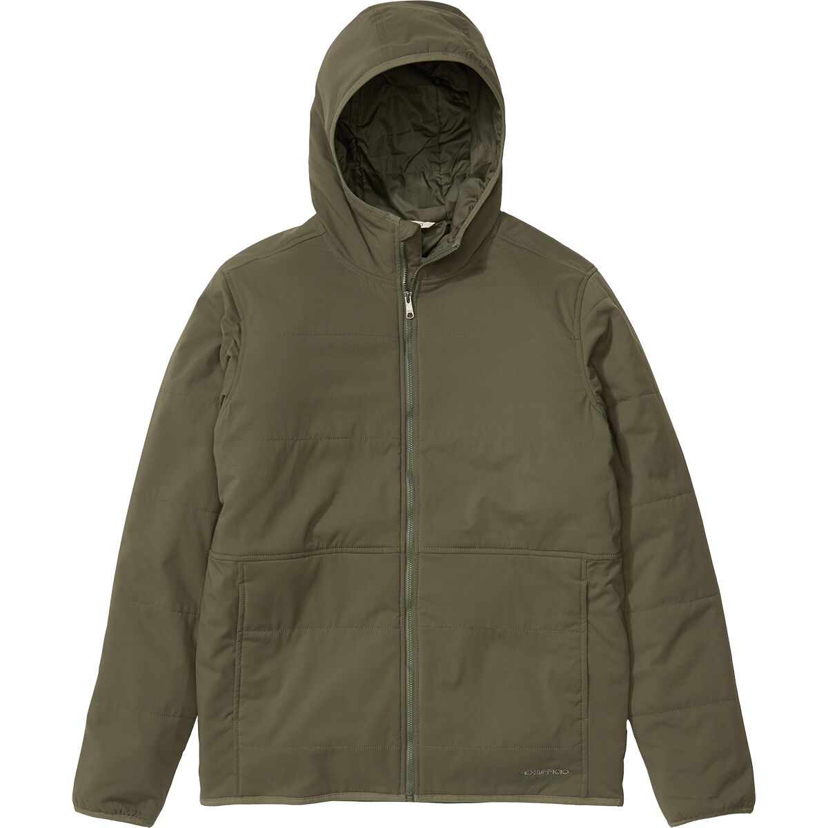 folk wadded hooded jacket