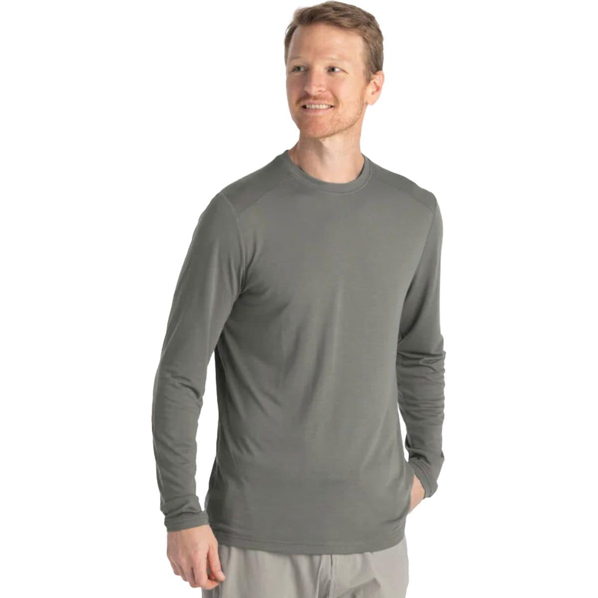 Free Fly Men's Bamboo Lightweight Long Sleeve - S / Blue Steel