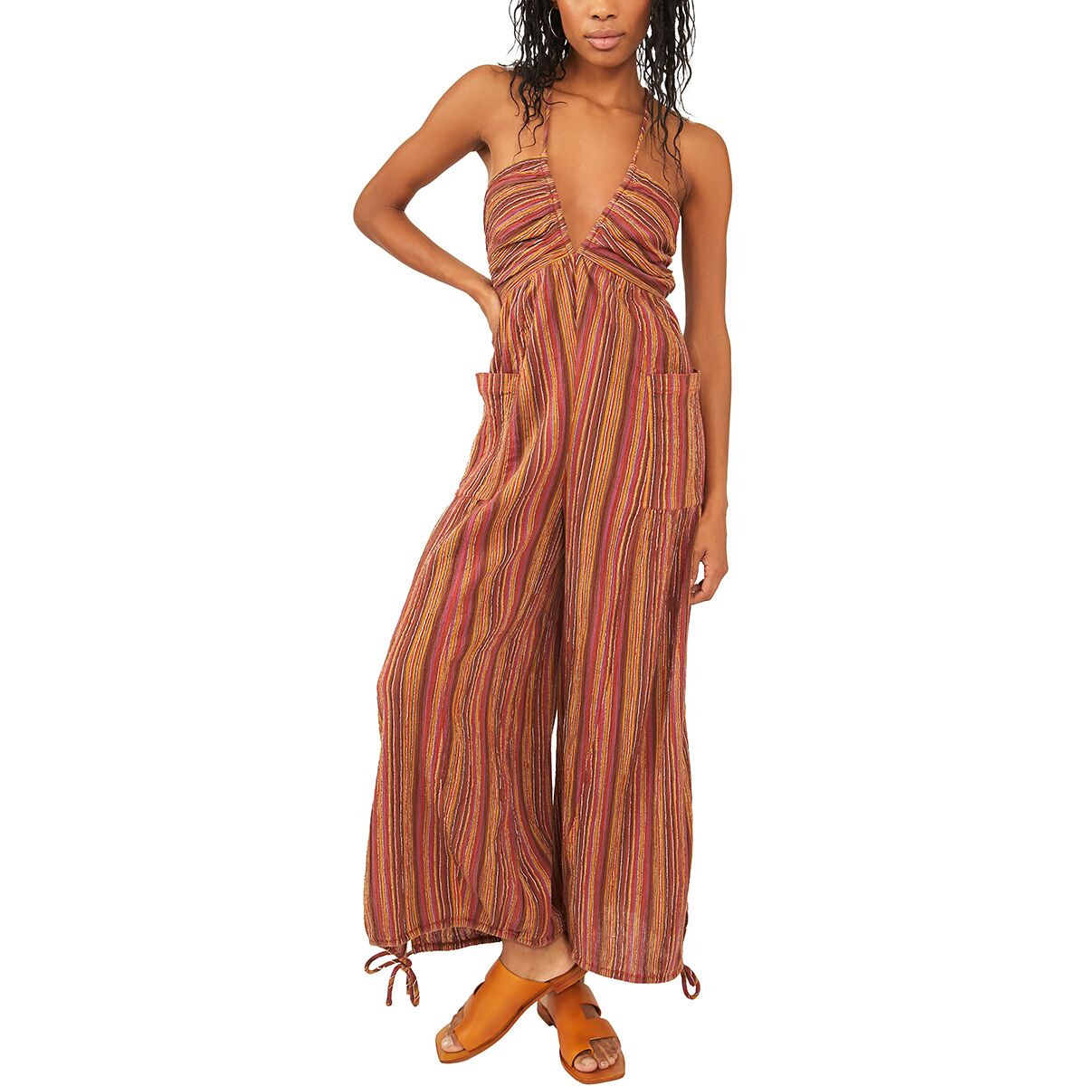 free people silk jumpsuit