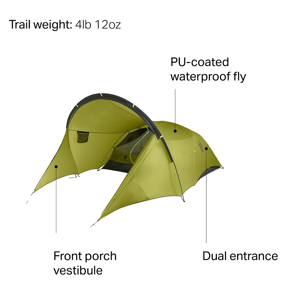 NEMO Equipment Inc. Dagger Porch Tent: 2-Person 3-Season - Hike & Camp