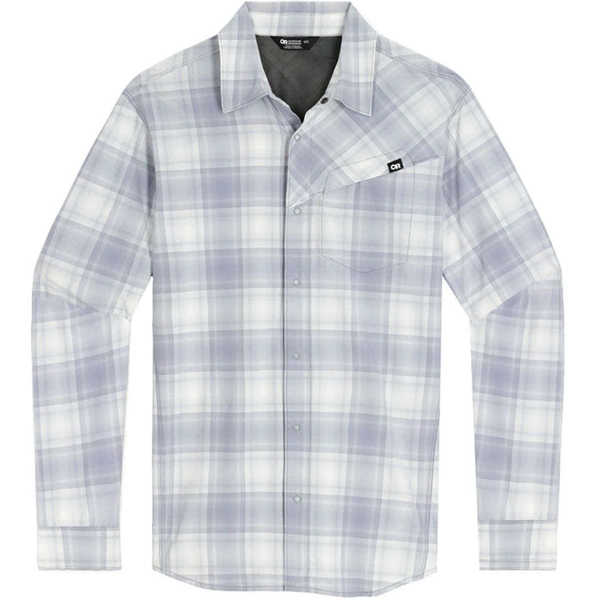 Outdoor Research Astroman Short Sleeve Sun Shirt - Men's M Lead Plaid