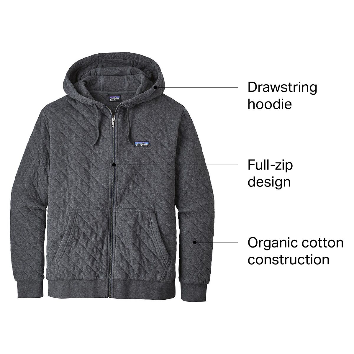 Patagonia quilted zip up hoodie online