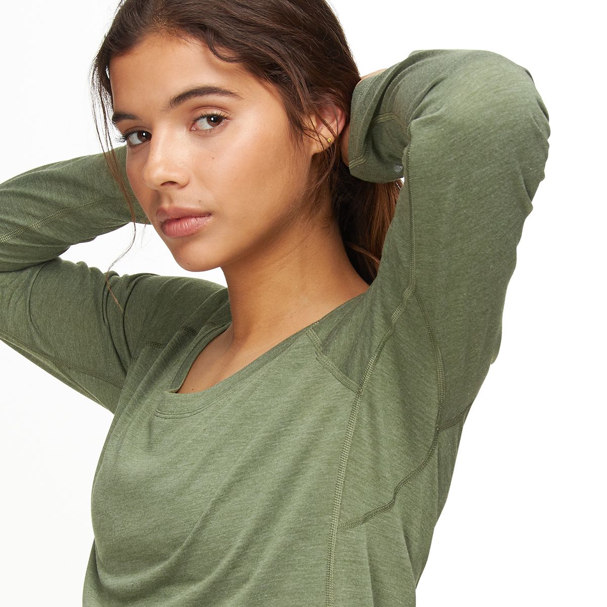 Lululemon Swiftly Relaxed Long Sleeve In Dark Olive/black