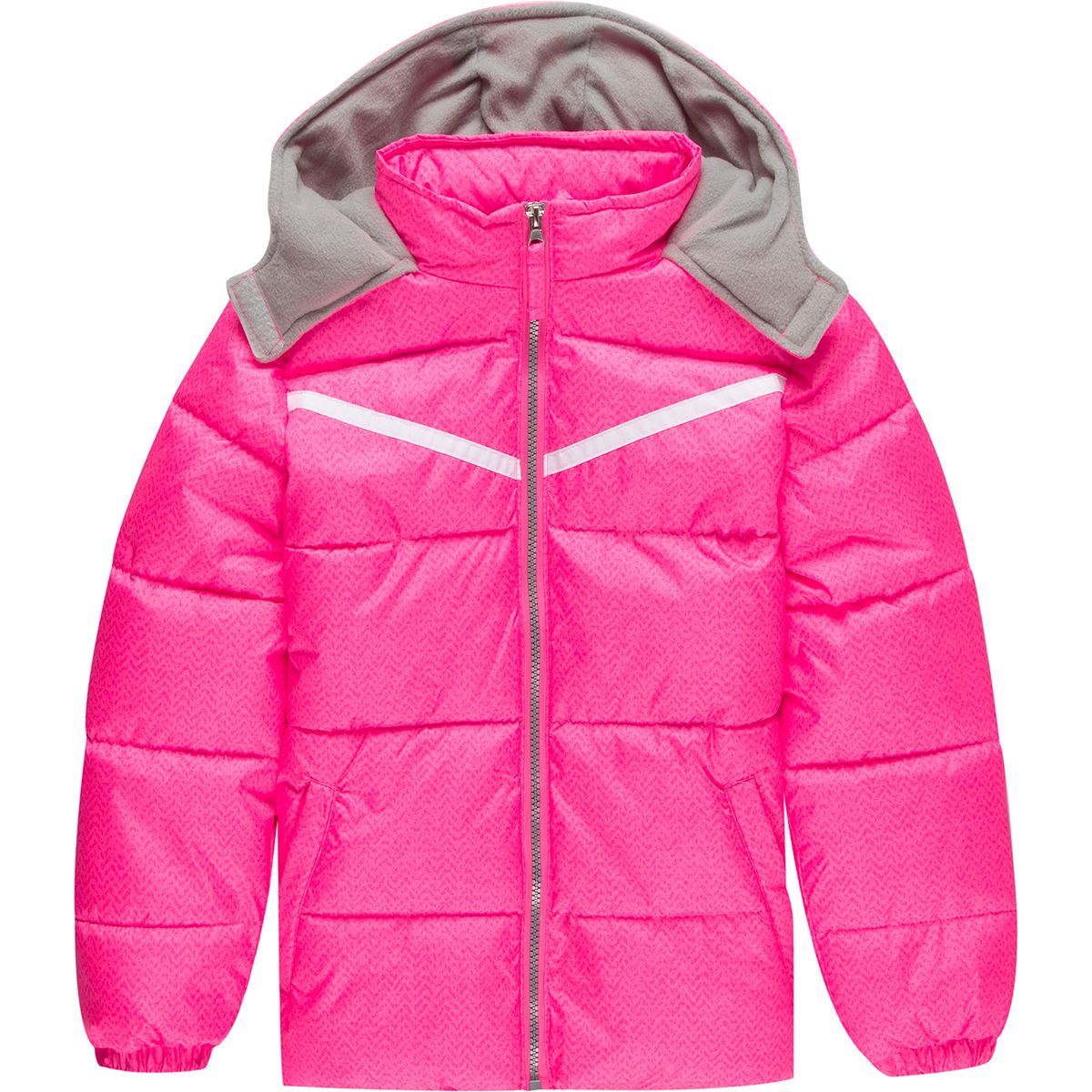 Pink platinum puffer coat on sale