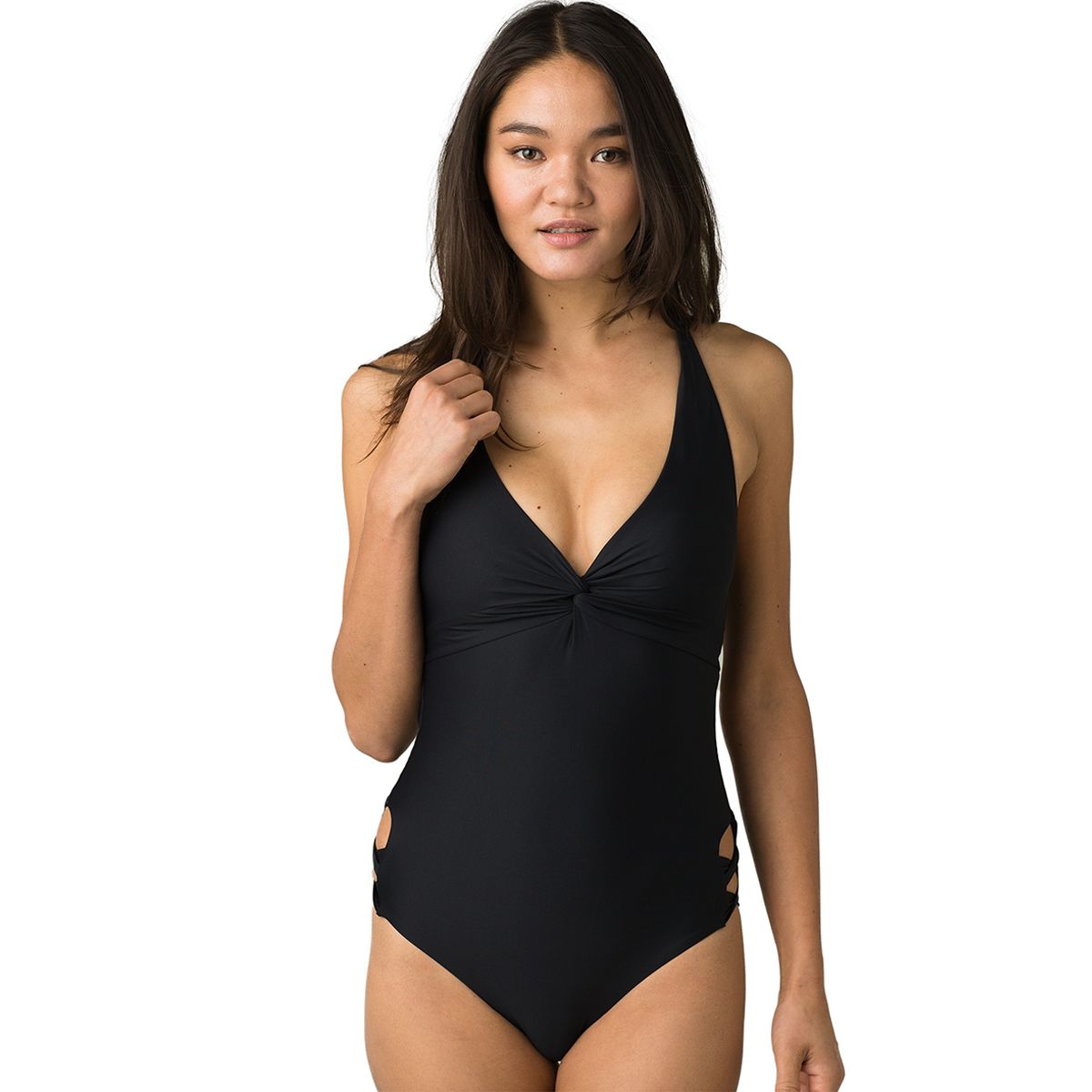 Sea Dive Scoop Neck Drawstring Side One Piece - Black – Seafolly US