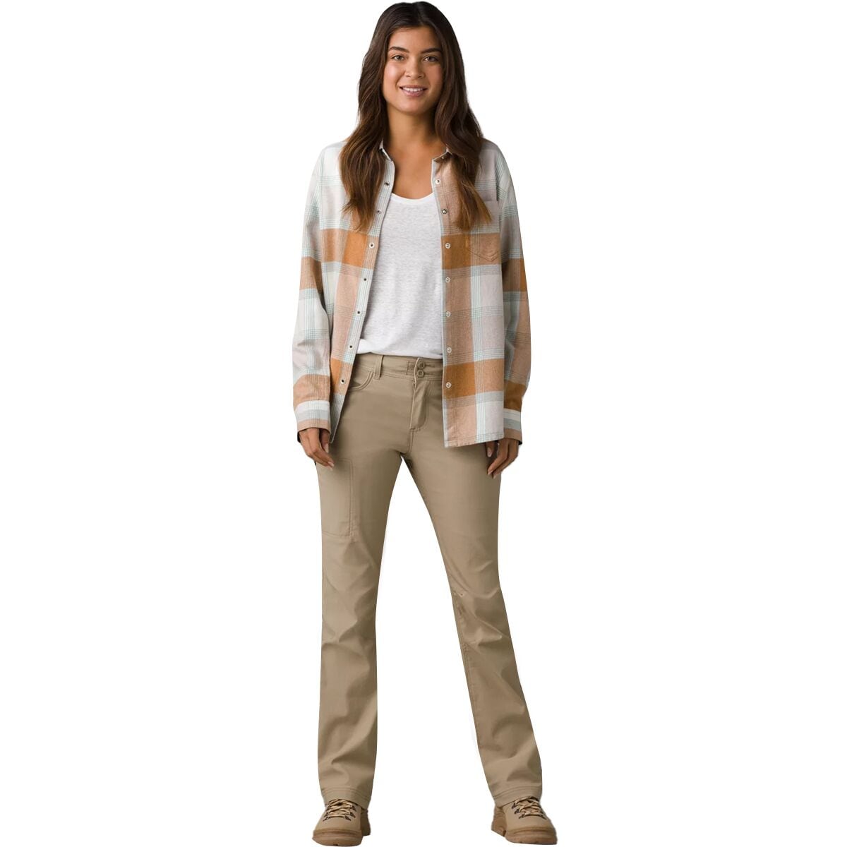  Prana Halle Straight Pants II Sandbar 8 S : Clothing