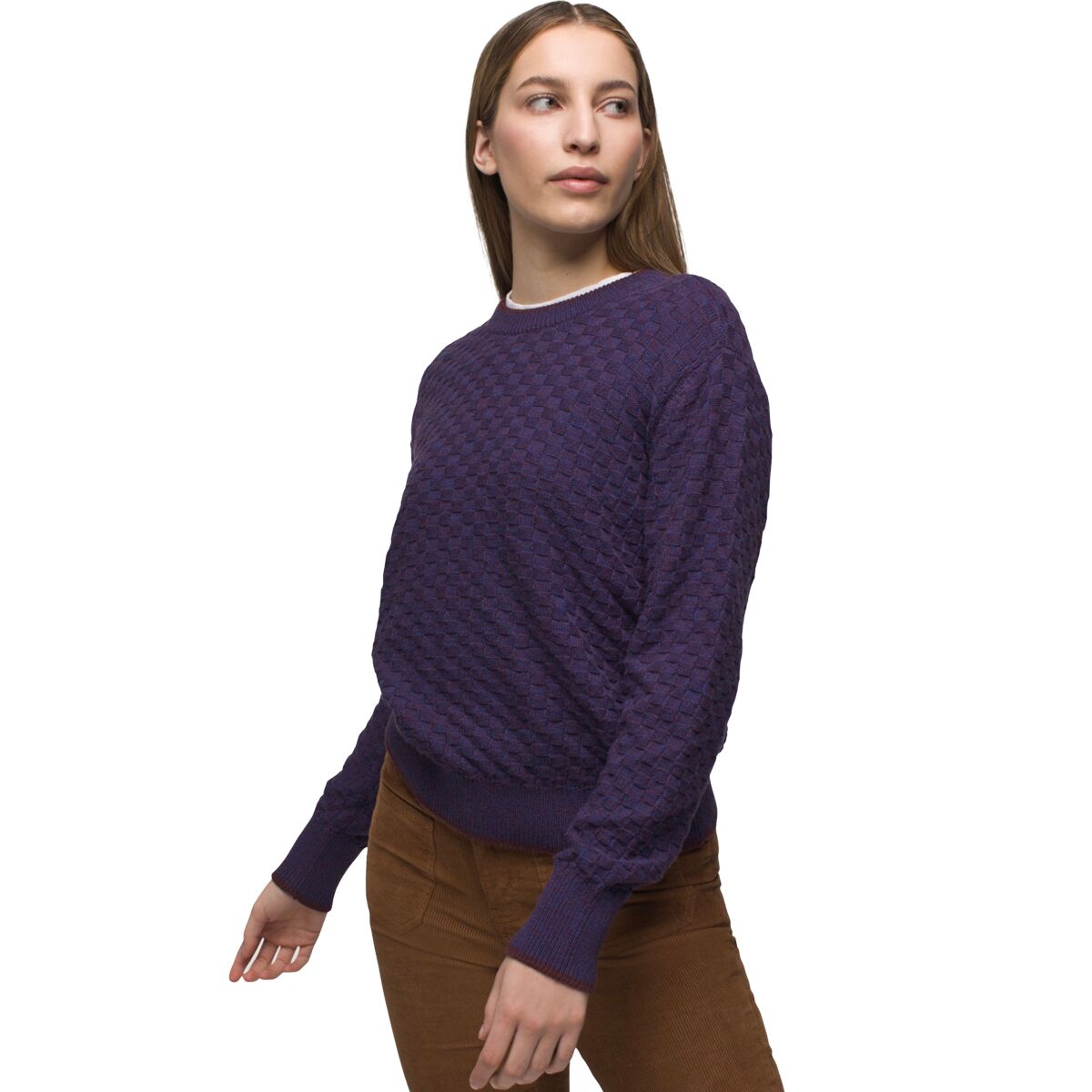 Women's prAna | Brandie Wool Blend Sweater | Cocoa Heather