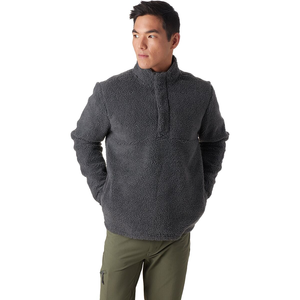 Sherpa Pullover 1/4-Zip Snap Front Placket - Men's