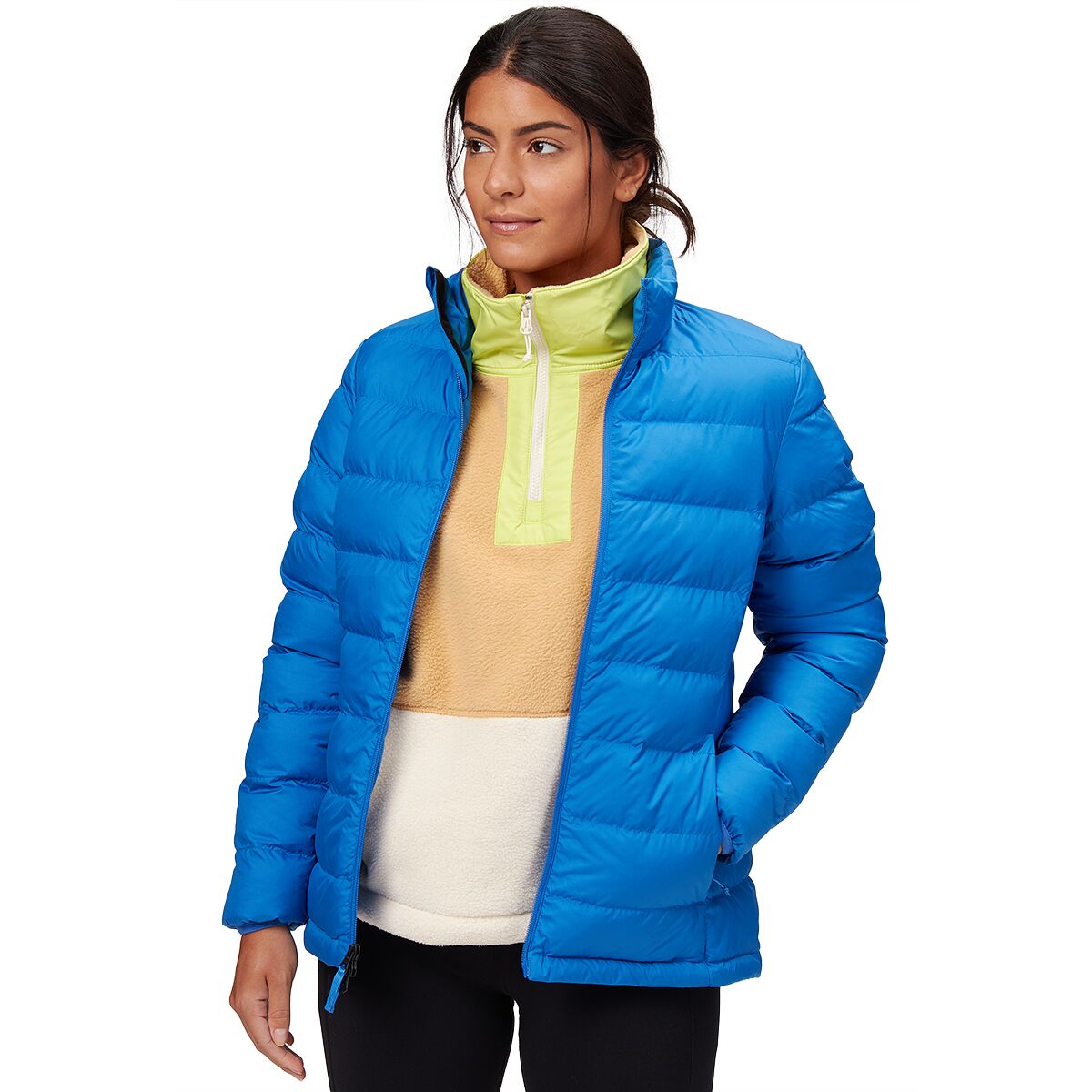 synthetic down coat women's