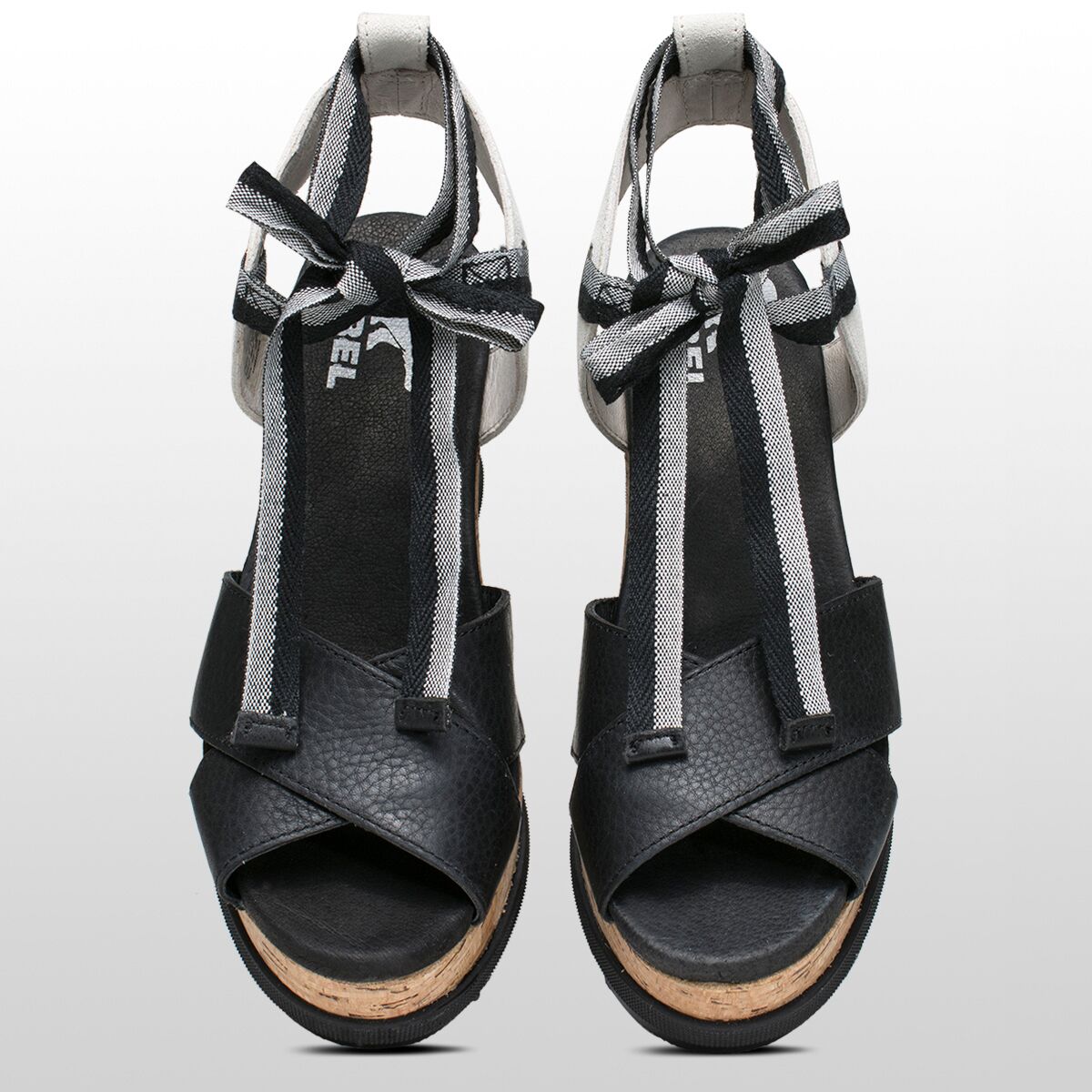 Sorel joanie lace wedge sandal black on sale