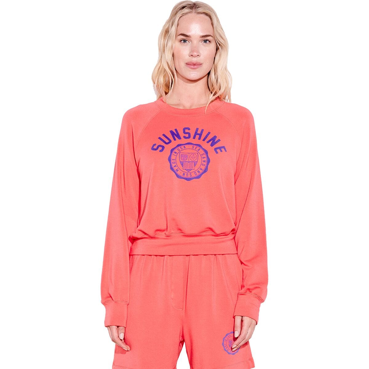 Nike crop retro terry discount towelling crop sweatshirt in orange