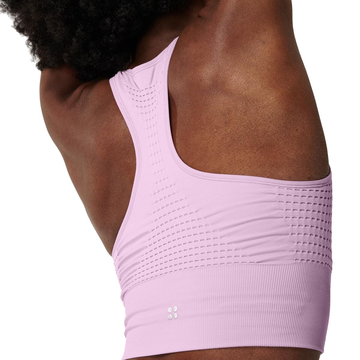 Sweaty Betty Stamina Longline Sports Bra in Blush Pink Size Medium