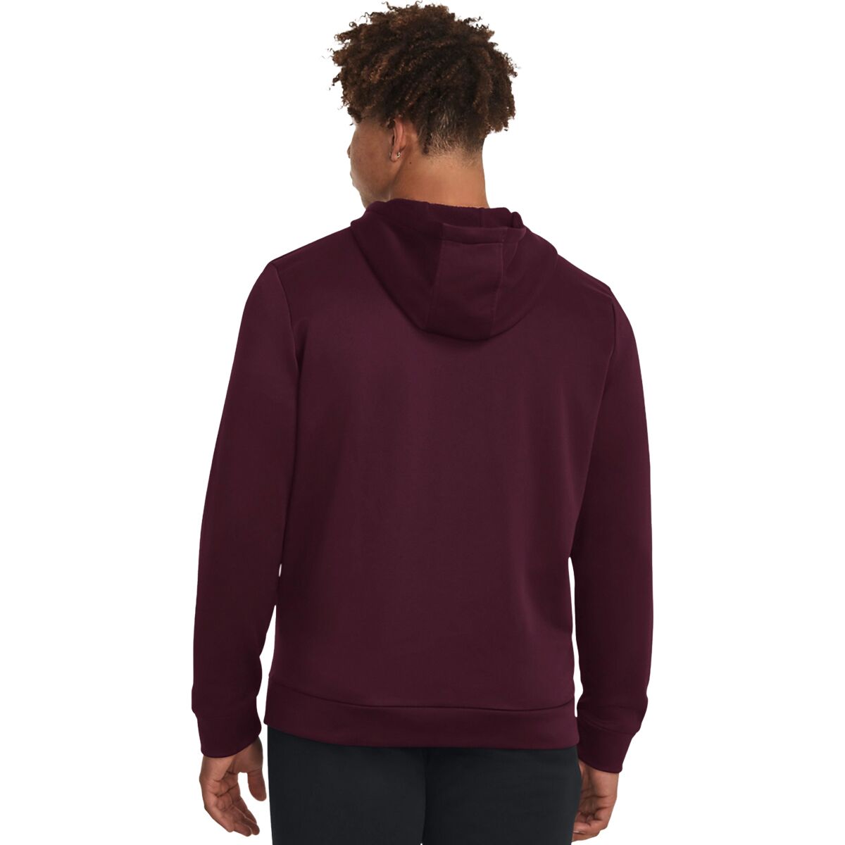 Boys Plain Inner Fleece Zipper Hoodie - Burgundy – Andora