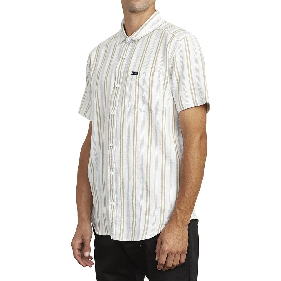 Rvca Displaced Stripe Shirt Men S Steep Cheap