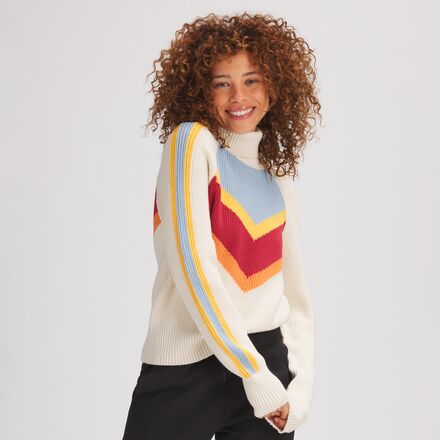 Backcountry Rib Turtleneck Color Block Sweater Women s Women