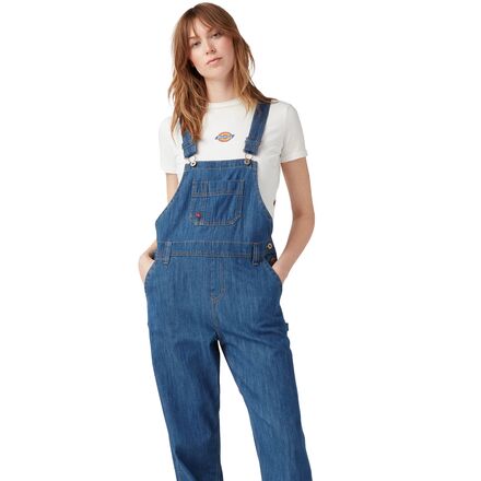 Dickies Bib Relaxed Straight Overall - Women's Rinsed Ash Rose, XL