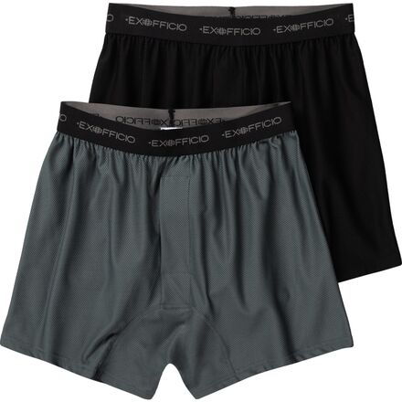 ExOfficio Men's Give-N-Go Boxer Brief Single Pack, Charcoal
