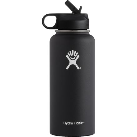 Hydro Flask 32-Ounce Wide Mouth Water Bottle with Straw Lid