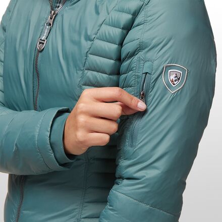 Kuhl, Jackets & Coats, Kuhl Womens Spyfire Parka Light Grey Goose Down  Puffer Coat Size Large