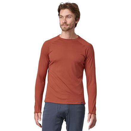 Xersion Mens Orange Burgundy Long Sleeve Training Tee Activewear T-Shirt  X-Large 