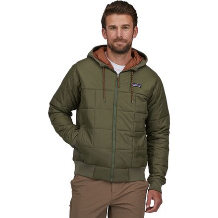 Quilted hooded hot sale jacket mens