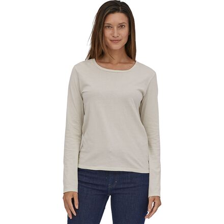 Womens Organic Long Sleeve Tee White