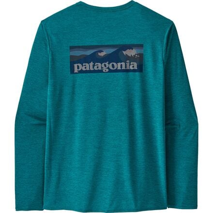 Patagonia Cap Cool Daily Graphic Long-Sleeve Shirt - Waters - Men's Boardshort Logo/Belay Blue X-Dye, XXL